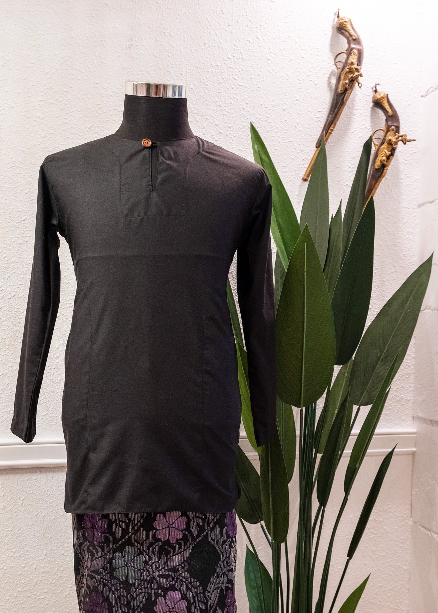 Long Sleeve Kurta Black
