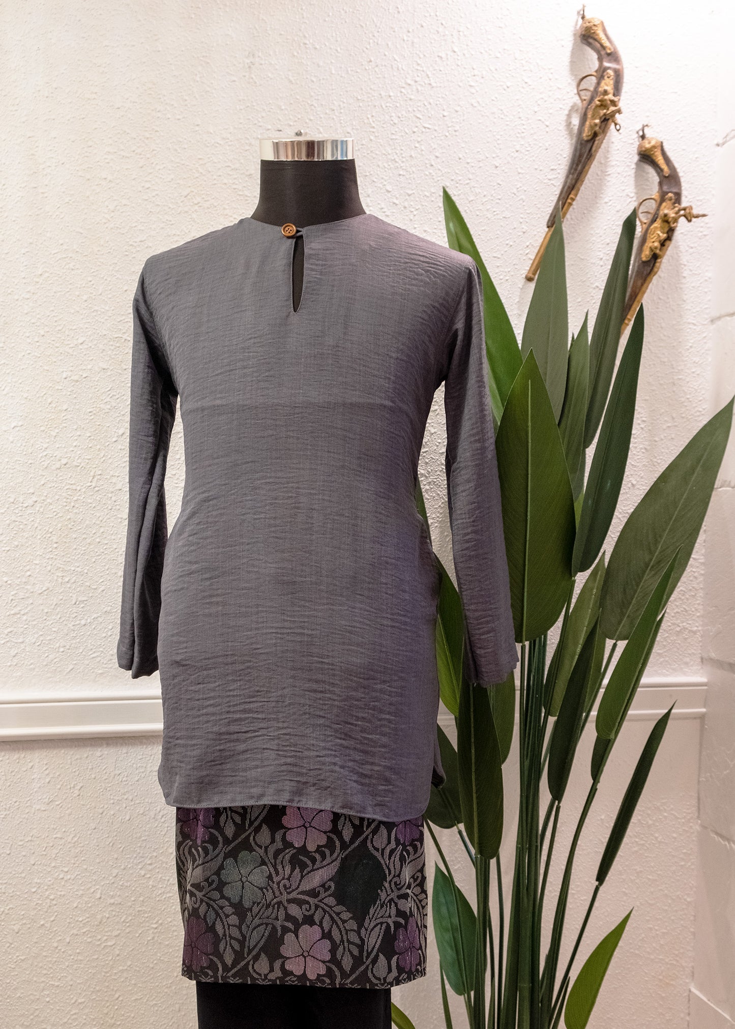 Crinkle Kurta Grey