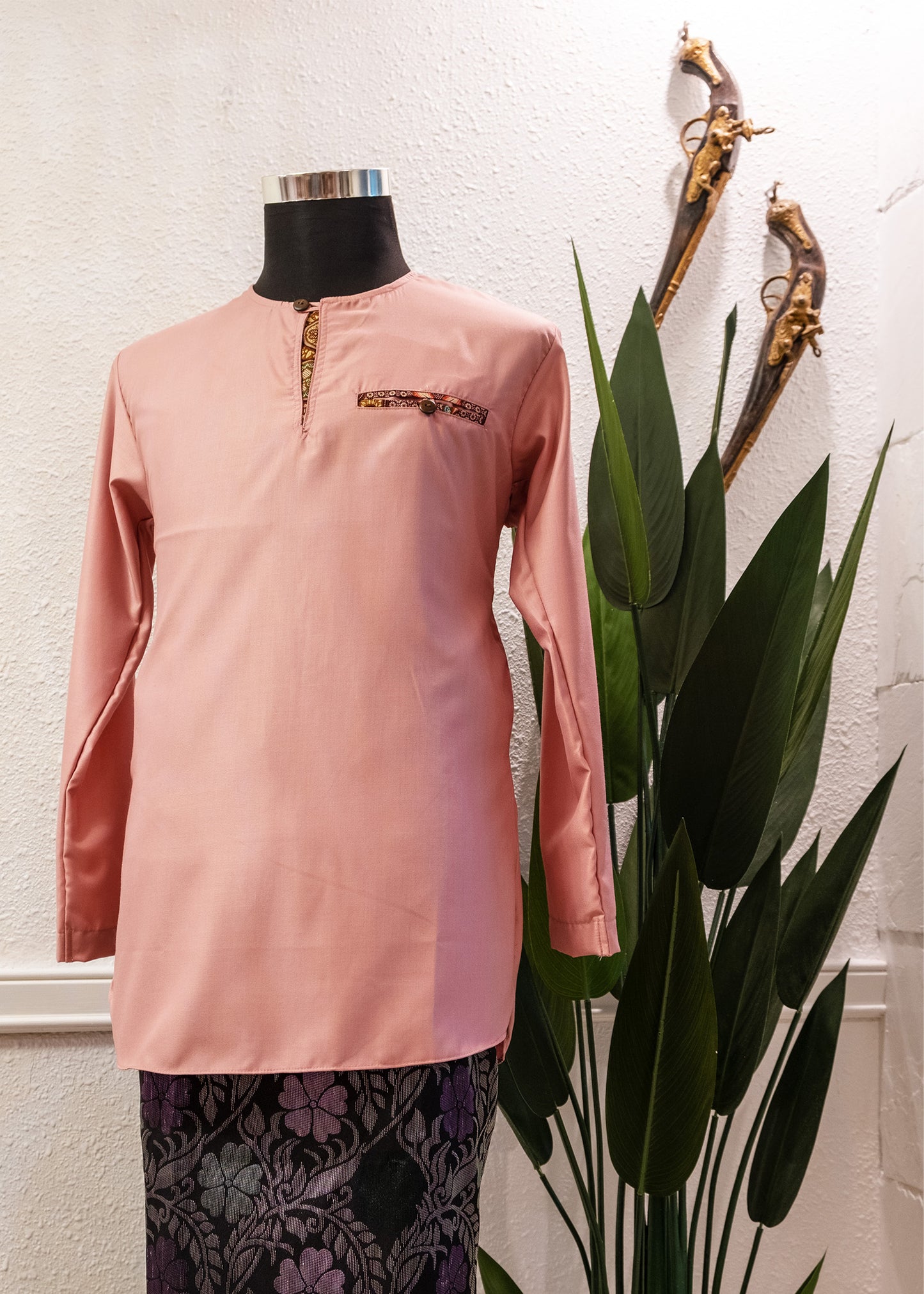 Batik Kurta Dusty Pink